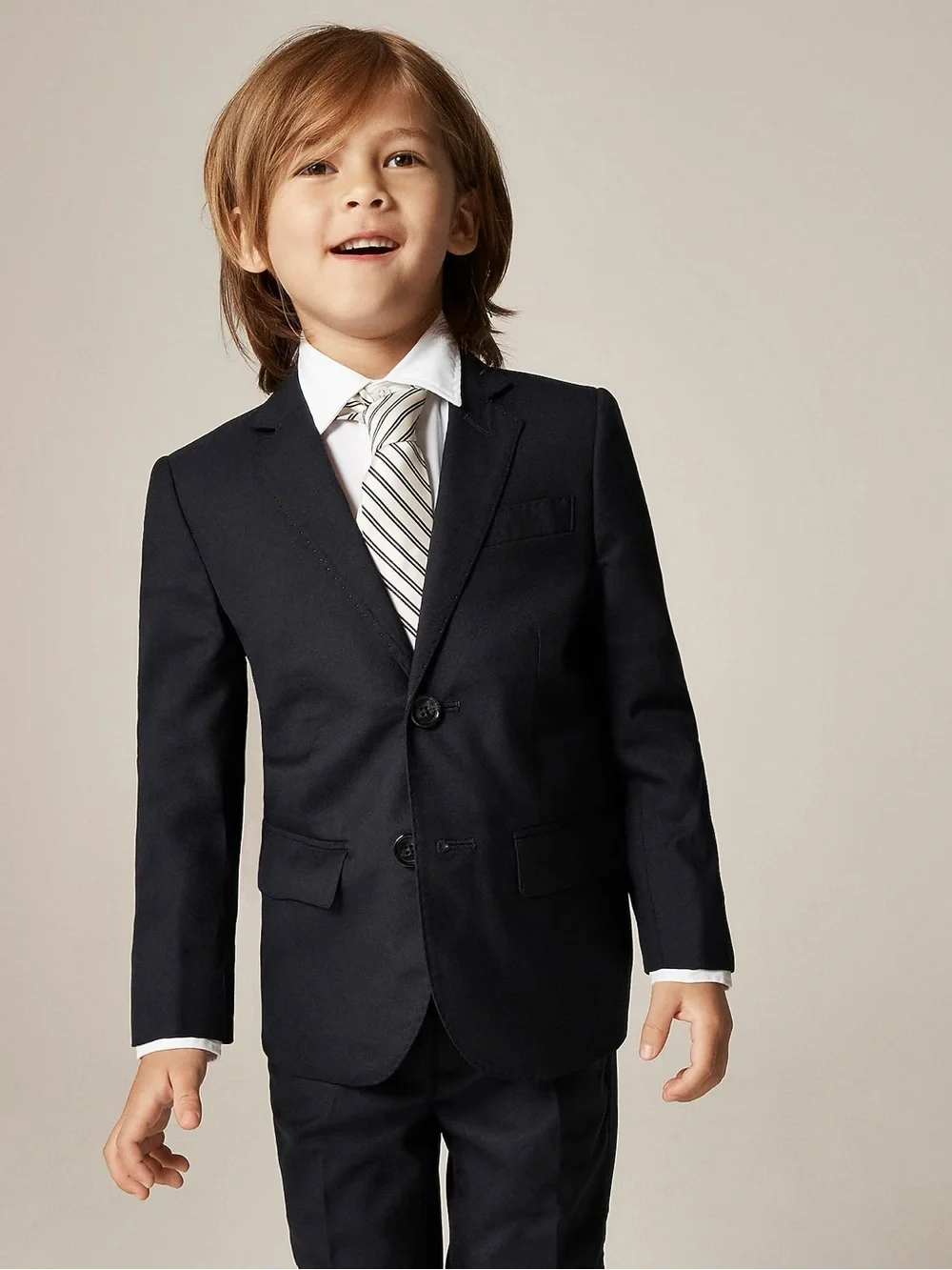 J. CREW Boys' Ludlow suit jacket in chino Navy Size 10 NWT $158 CH430